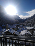 Vue du balcon en hiver