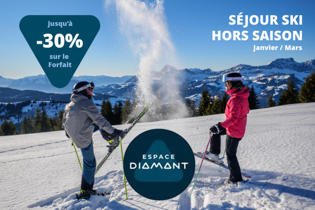 Séjour ski sur l'Espace Diamant en Hors Saison