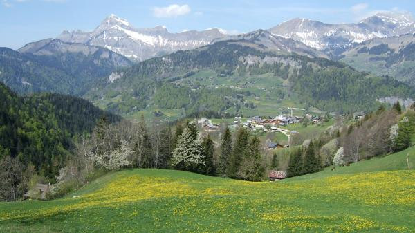 vue sur le village de Notre dame de Bellecombe